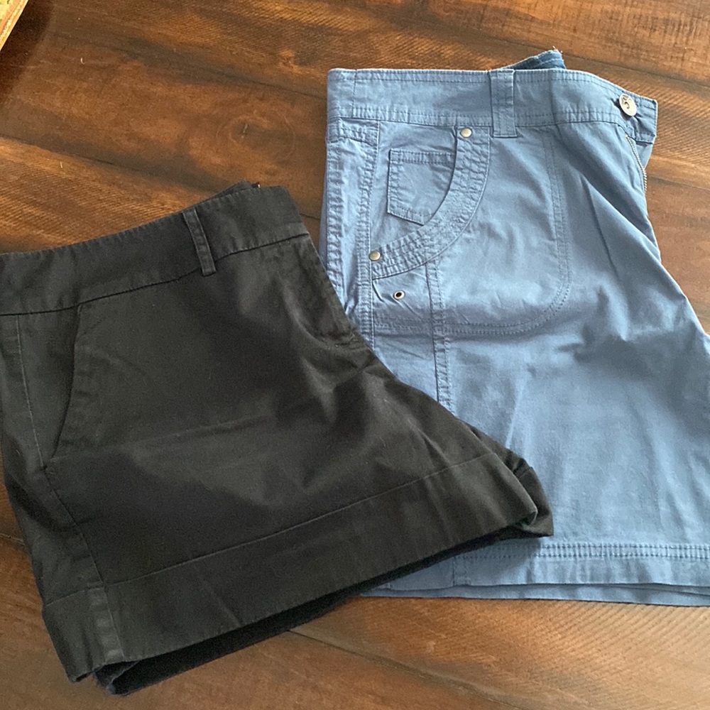 NY&C and STYLE & CO Black and Blue Shorts  sz 12 (lot of 2)